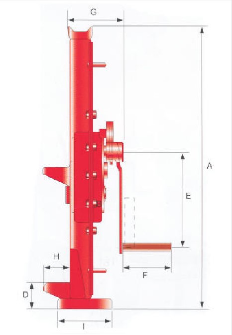 stahlwinde ssw mit sicherheitskurbel technische zeichnung